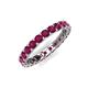 5 - Laida 3.00 mm Rhodolite Garnet Eternity Band 