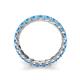 6 - Laida 3.00 mm Blue Topaz Eternity Band 