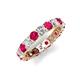 5 - Laida 3.40 mm Ruby and Diamond Eternity Band 