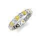 5 - Laida 3.40 mm Yellow Sapphire and Diamond Eternity Band 