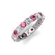 5 - Laida 3.40 mm Pink Tourmaline and Diamond Eternity Band 