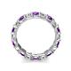 6 - Laida 3.40 mm Amethyst and Diamond Eternity Band 