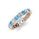 5 - Laida 3.40 mm Blue Topaz and Diamond Eternity Band 
