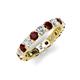 5 - Laida 3.40 mm Red Garnet and Diamond Eternity Band 