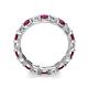 6 - Laida 3.40 mm Rhodolite Garnet and Diamond Eternity Band 