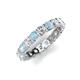 5 - Laida 3.40 mm Aquamarine and Diamond Eternity Band 