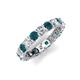 5 - Laida 3.40 mm Blue and White Diamond Eternity Band 