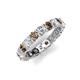 5 - Laida 3.40 mm Smoky Quartz and Diamond Eternity Band 