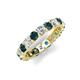 5 - Laida 3.40 mm London Blue Topaz and Diamond Eternity Band 