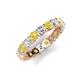 5 - Laida 3.40 mm Yellow Sapphire and Diamond Eternity Band 