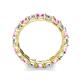 6 - Laida 3.40 mm Pink Sapphire and Diamond Eternity Band 