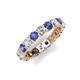 5 - Laida 3.40 mm Iolite and Diamond Eternity Band 