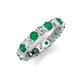 5 - Laida 3.40 mm Emerald and Diamond Eternity Band 