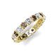 5 - Laida 3.40 mm Smoky Quartz and Diamond Eternity Band 