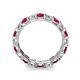 6 - Laida 3.40 mm Ruby and Diamond Eternity Band 