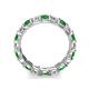 6 - Laida 3.40 mm Green Garnet and Diamond Eternity Band 