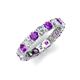 5 - Laida 3.40 mm Amethyst and Diamond Eternity Band 