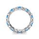 6 - Laida 3.40 mm Blue Topaz and Diamond Eternity Band 
