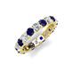 5 - Laida 3.40 mm Blue Sapphire and Diamond Eternity Band 