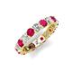 5 - Laida 3.40 mm Ruby and Diamond Eternity Band 