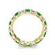 6 - Laida 3.40 mm Green Garnet and Diamond Eternity Band 