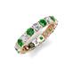 5 - Laida 3.40 mm Green Garnet and Diamond Eternity Band 
