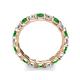 6 - Laida 3.40 mm Green Garnet and Diamond Eternity Band 