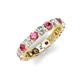 5 - Laida 3.40 mm Pink Tourmaline and Diamond Eternity Band 