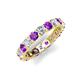 5 - Laida 3.40 mm Amethyst and Diamond Eternity Band 