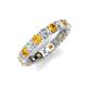 5 - Laida 3.40 mm Citrine and Diamond Eternity Band 