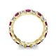 6 - Laida 3.40 mm Rhodolite Garnet and Diamond Eternity Band 