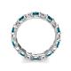 6 - Laida 3.40 mm Blue and White Diamond Eternity Band 
