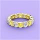 2 - Laida 4.10 ctw (4.00 mm) Yellow Sapphire and Diamond Eternity Band 