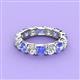 2 - Laida 3.90 ctw (4.00 mm) Tanzanite and Diamond Eternity Band 