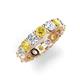 3 - Laida 4.10 ctw (4.00 mm) Yellow Sapphire and Diamond Eternity Band 