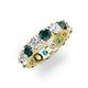 3 - Laida 4.00 ctw (4.00 mm) London Blue Topaz and Diamond Eternity Band 