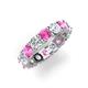 3 - Laida 4.10 ctw (4.00 mm) Pink Sapphire and Diamond Eternity Band 