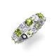 3 - Laida 4.52 ctw (4.00 mm) Peridot and Diamond Eternity Band 