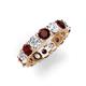 3 - Laida 4.56 ctw (4.00 mm) Red Garnet and Diamond Eternity Band 