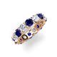 4 - Laida 4.00 mm Blue Sapphire and Lab Grown Diamond Eternity Band 