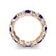 5 - Laida 4.00 mm Blue Sapphire and Lab Grown Diamond Eternity Band 