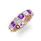 4 - Laida 4.00 mm Amethyst and Lab Grown Diamond Eternity Band 