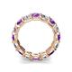 5 - Laida 4.00 mm Amethyst and Lab Grown Diamond Eternity Band 