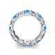 5 - Laida 4.00 mm Blue Topaz and Lab Grown Diamond Eternity Band 