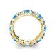 5 - Laida 4.00 mm Blue Topaz and Lab Grown Diamond Eternity Band 