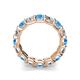 5 - Laida 4.00 mm Blue Topaz and Lab Grown Diamond Eternity Band 