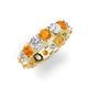 4 - Laida 4.00 mm Citrine and Lab Grown Diamond Eternity Band 