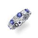 4 - Laida 4.00 mm Iolite and Lab Grown Diamond Eternity Band 