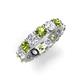 4 - Laida 4.00 mm Peridot and Lab Grown Diamond Eternity Band 