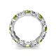 5 - Laida 4.00 mm Peridot and Lab Grown Diamond Eternity Band 